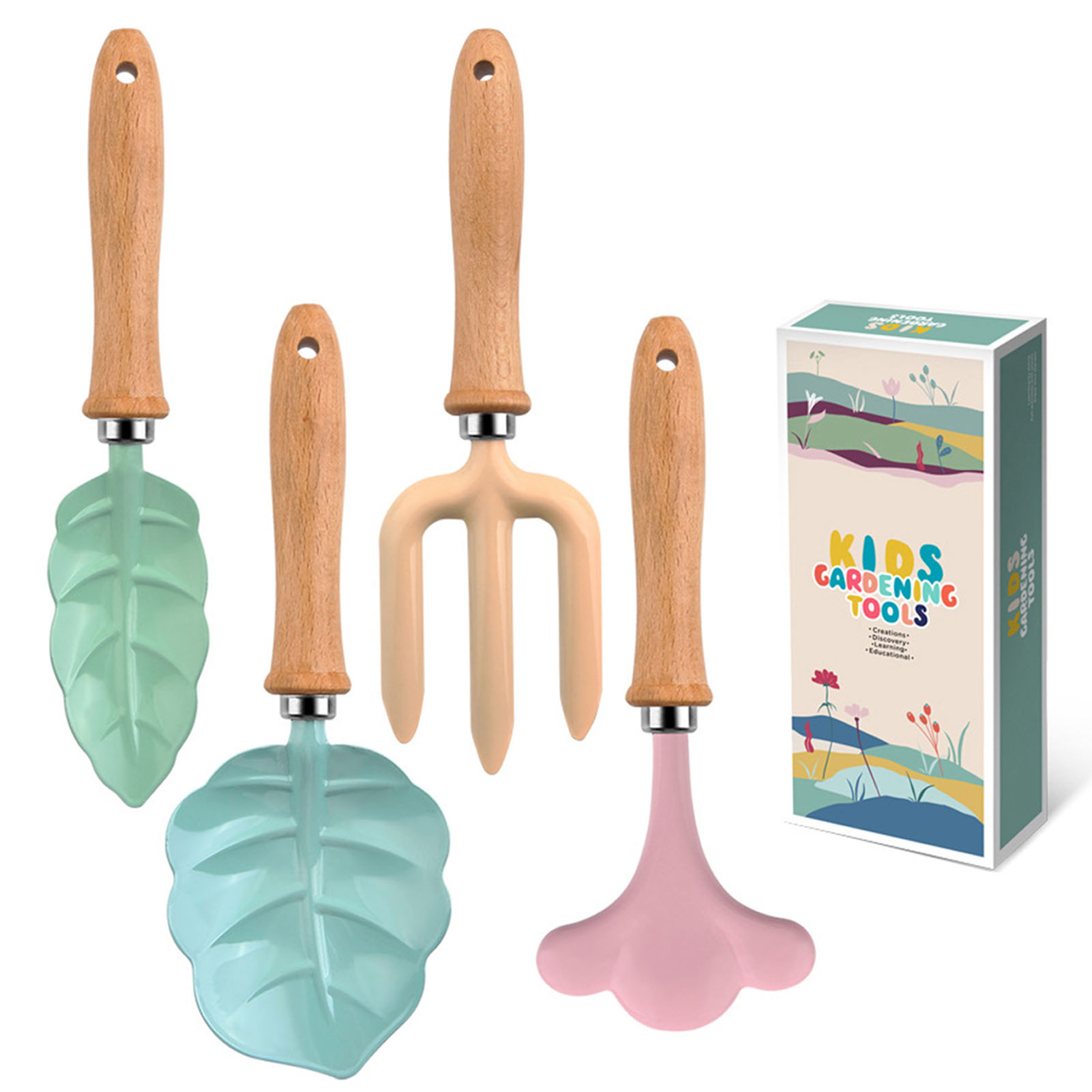 Gardening Tools Girls - مجموعة أدوات آمنة ملونة للأطفال ،